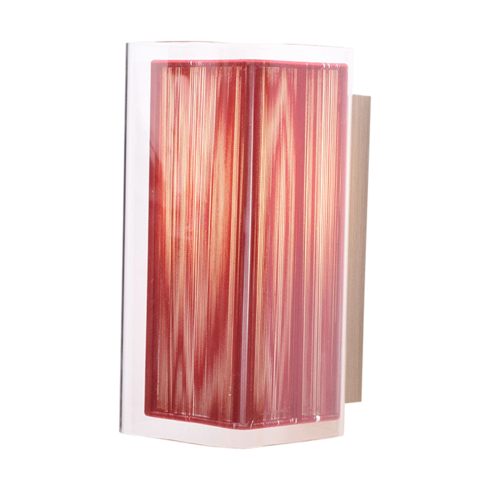 Red Shade Wall LIght (Square Glass)
