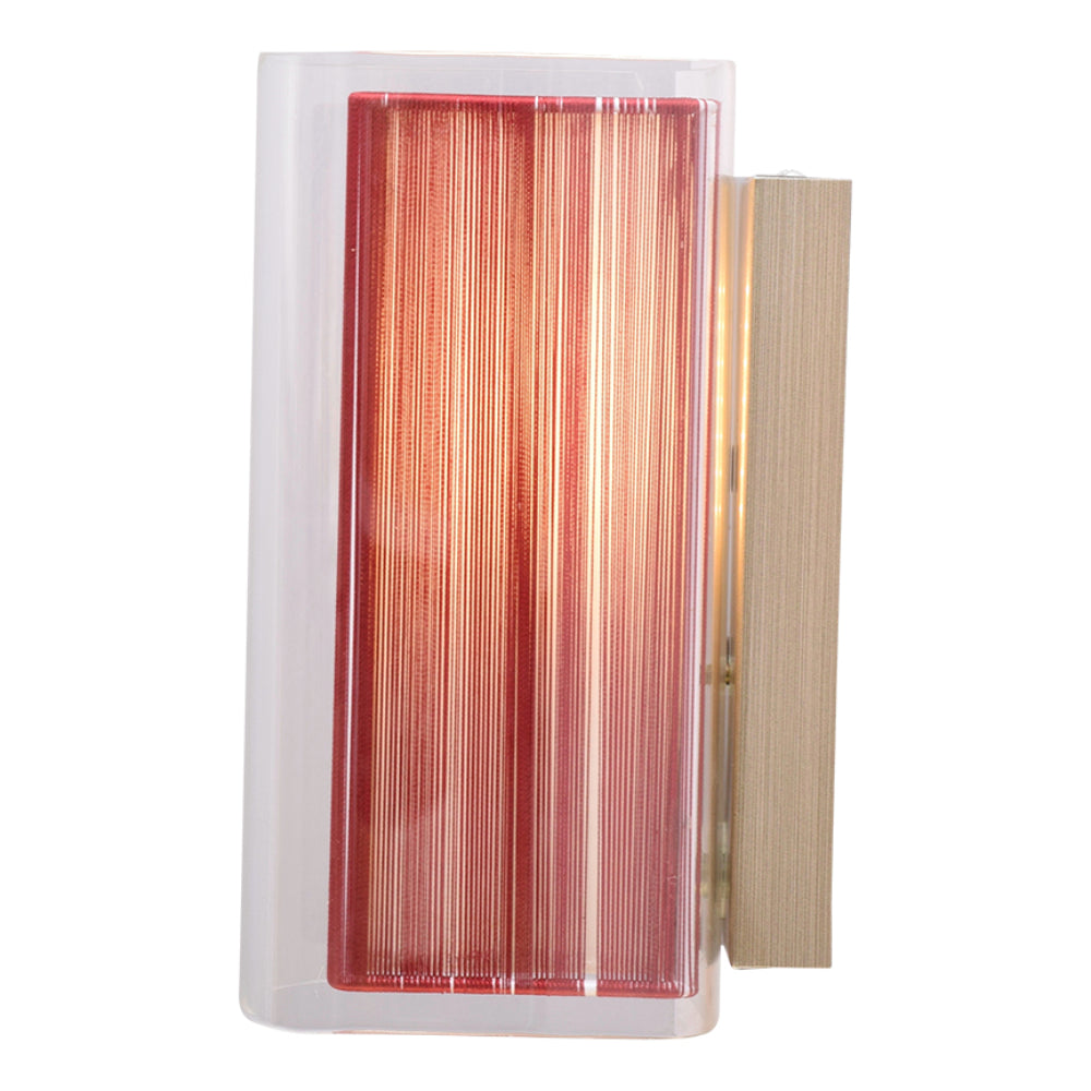 Red Shade Wall LIght (Square Glass)