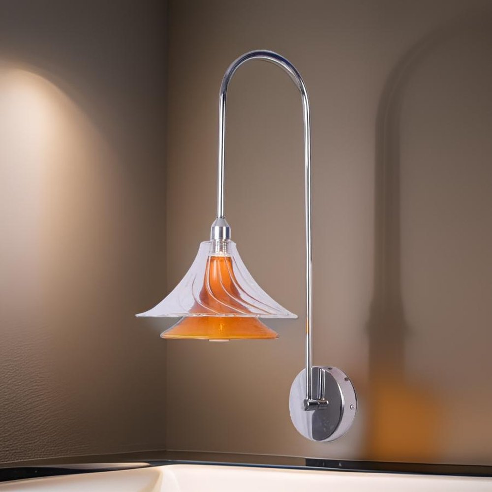 Two Tone Long Arm Wall Light