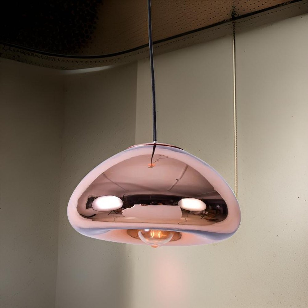 Armstrong Bubble Pendant Light, Rose Gold