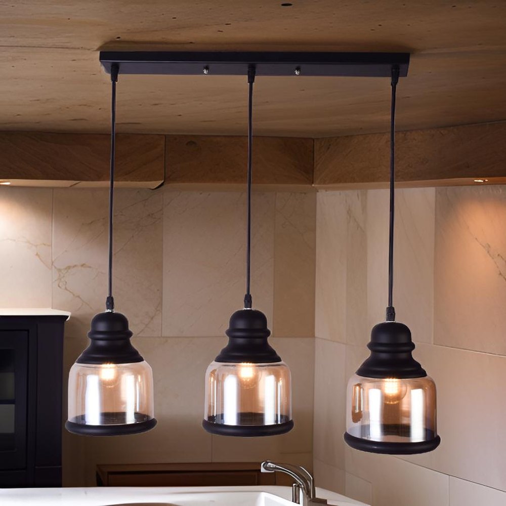 Yorker Pendant Light, 3 Glass