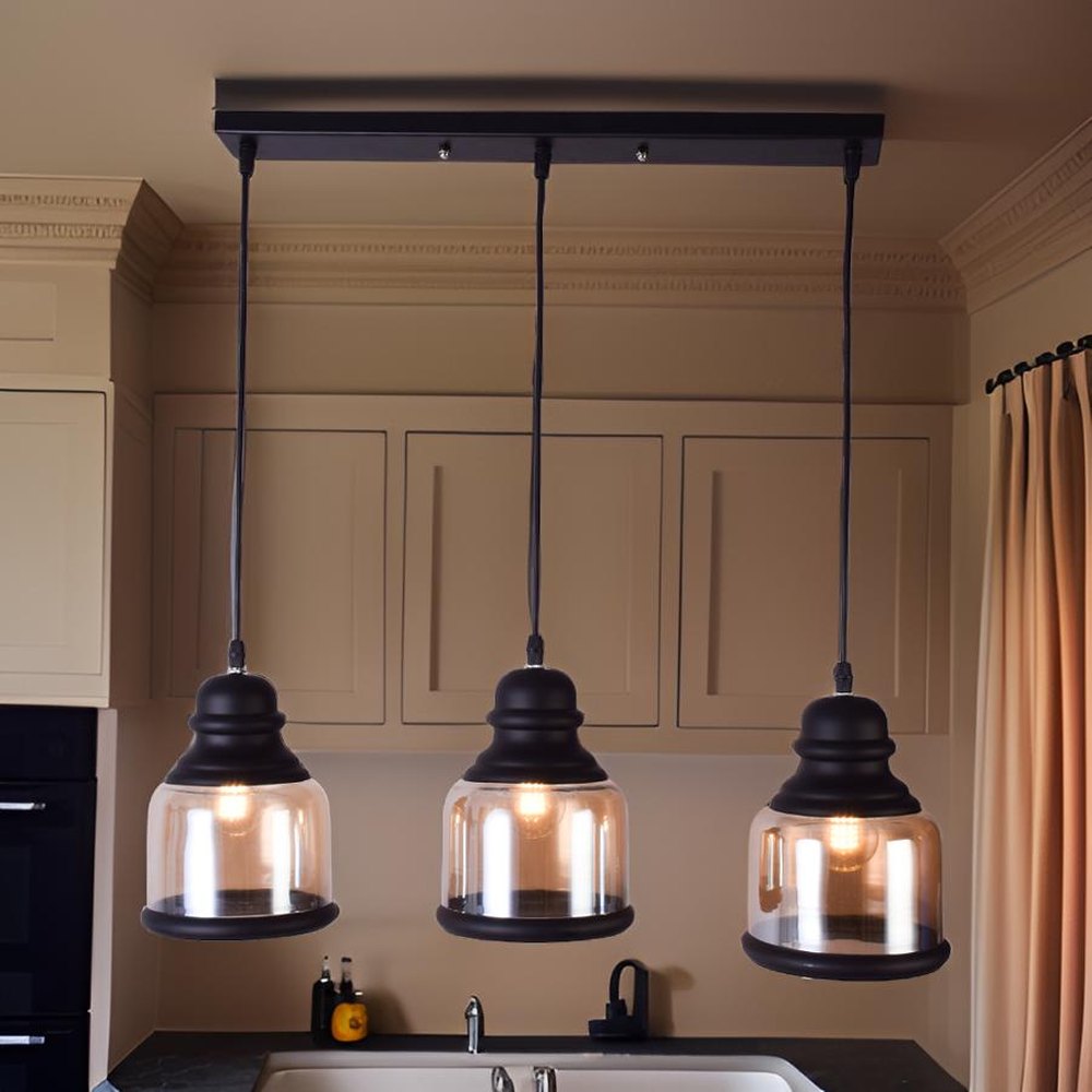 Yorker Pendant Light, 3 Glass