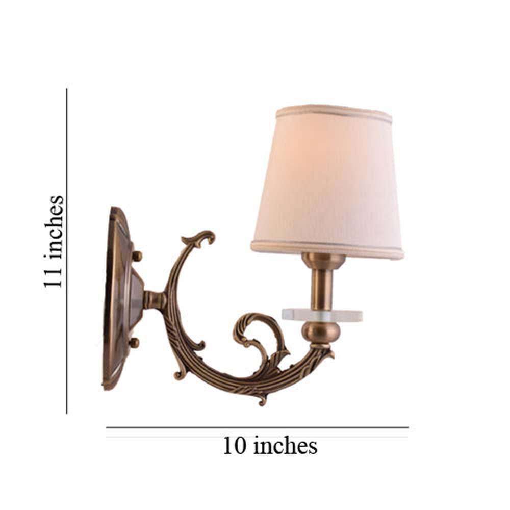 Antique Gold Wall Lamp with Fabric Shade-Starry Night