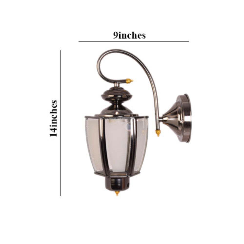 Outdoor Wall Light Lantern Light E27, Silver-Starry Night