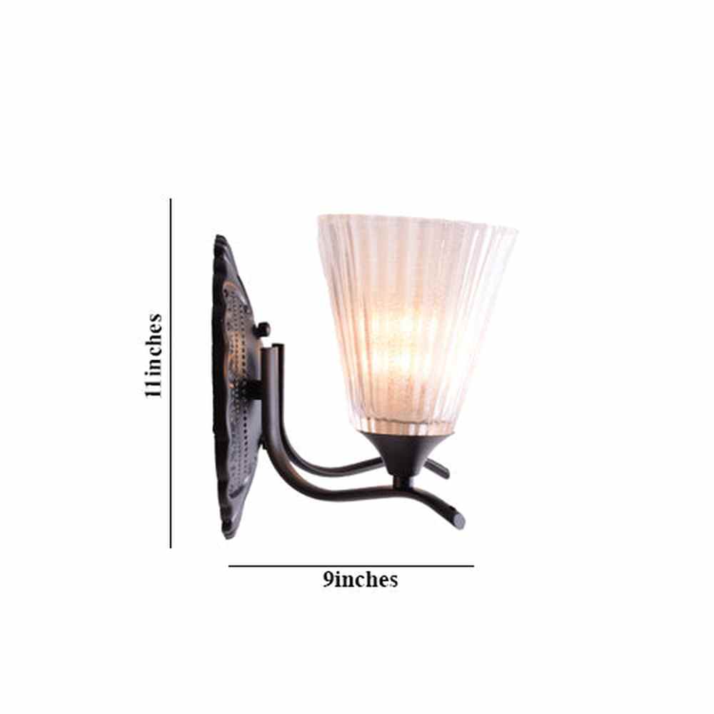 Wall Light Black with White Glass, E14 2 arms-Starry Night