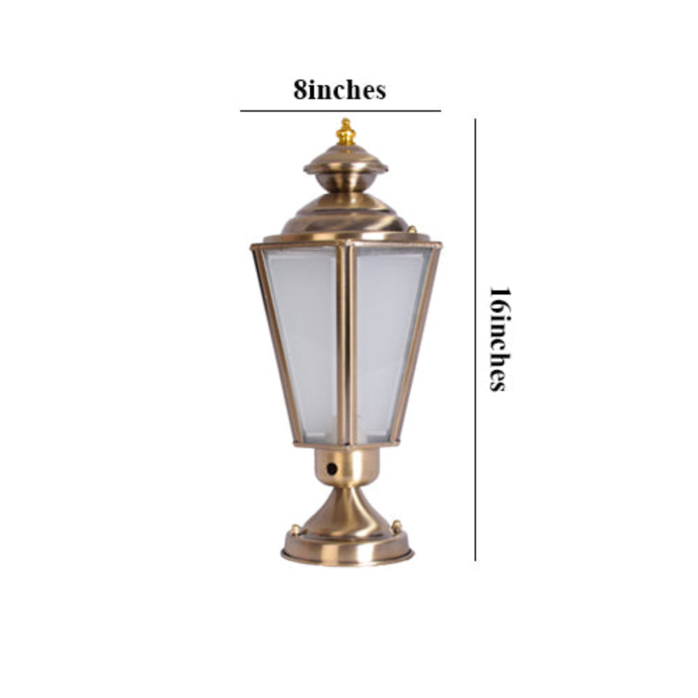 Outdoor Post Pillar Lantern Light Antique Bronze-Starry Night