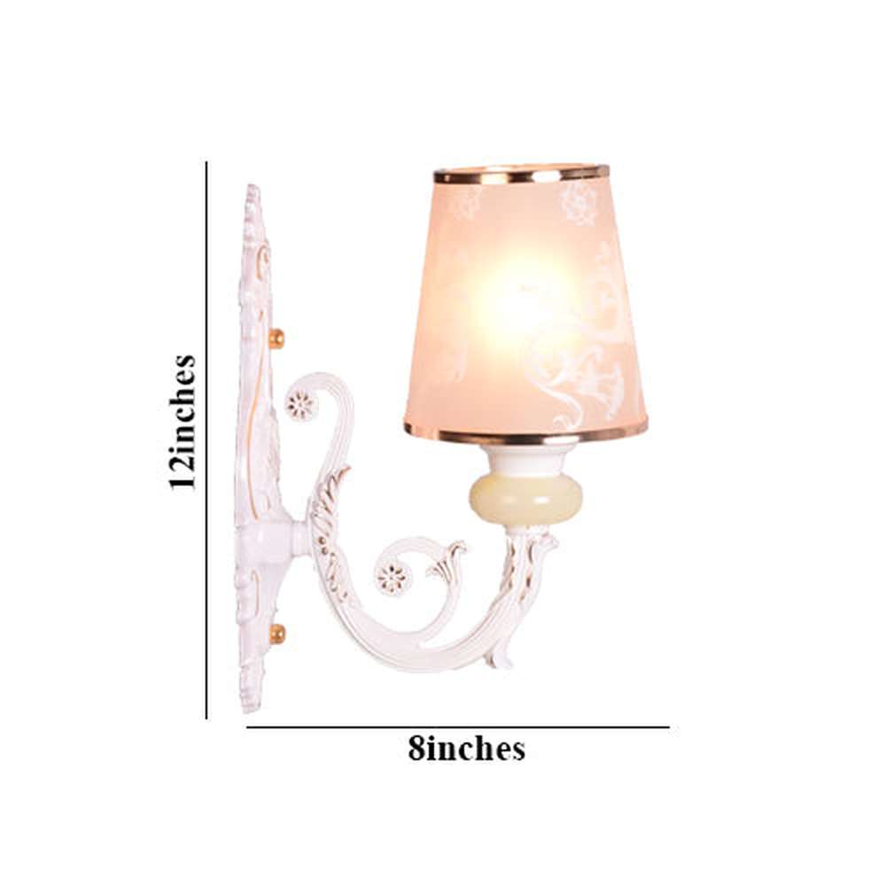 Wall Light White with Gold, E27-Starry Night