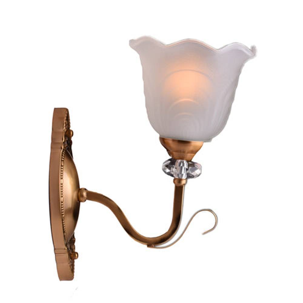 Bronze Color Wall Light with White Glass Shade-Starry Night