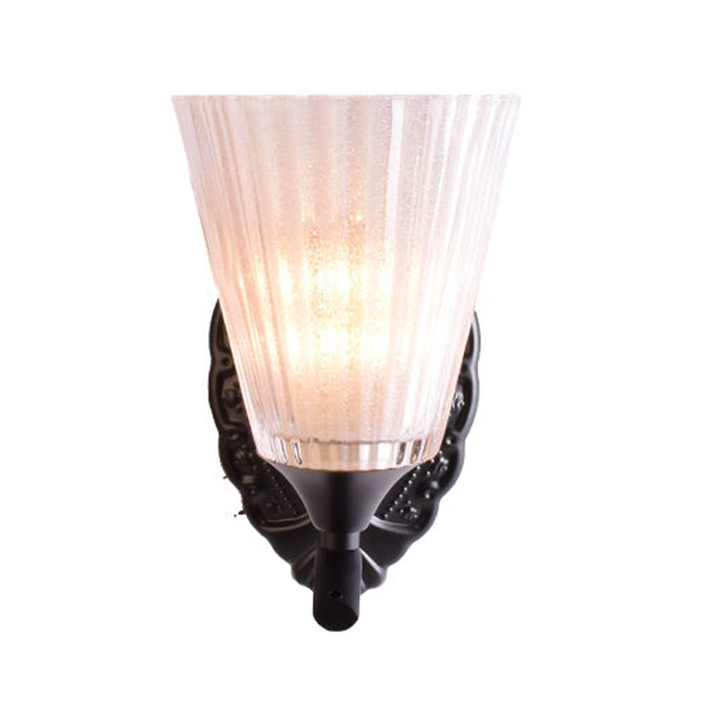 Wall Light Black with White Glass, E14 1 arm-Starry Night