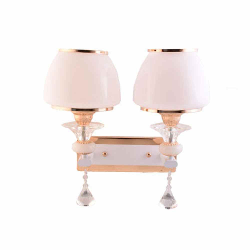 2 Lamp Wall Light Gold with White Shade-Starry Night