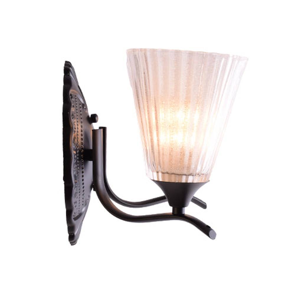 Wall Light Black with White Glass, E14 2 arms-Starry Night