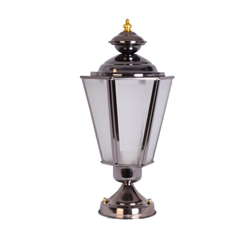 Outdoor Post Pillar Lantern Light E27, Silver-Starry Night