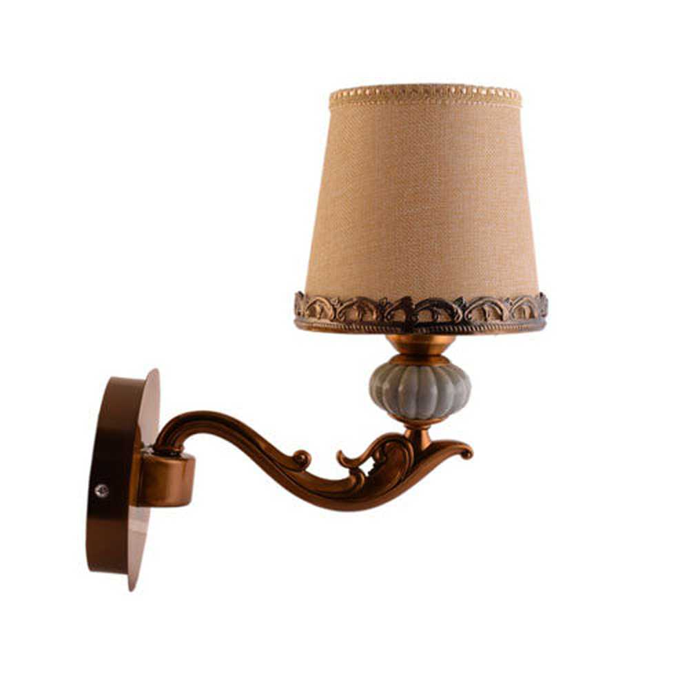 Brown Wall Light with Fabric Shade-Starry Night