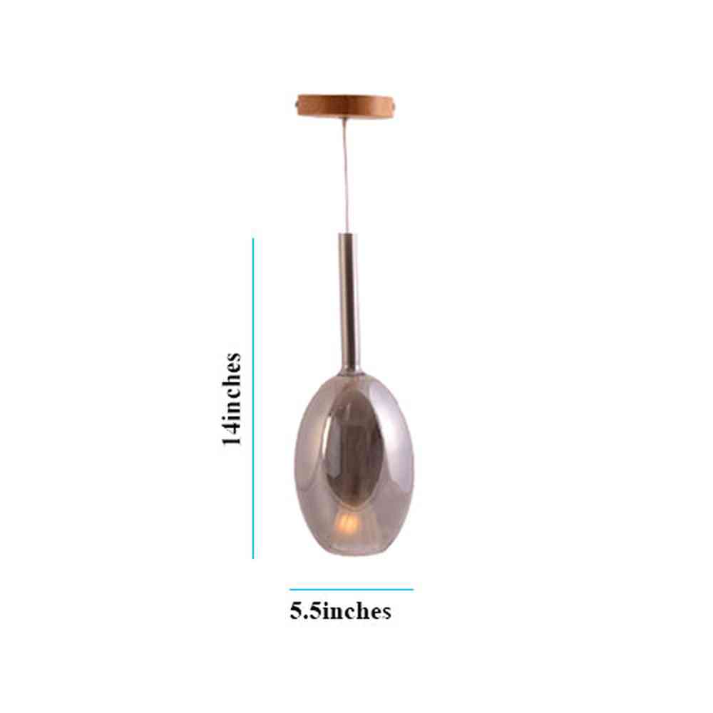 Modern Grey Glass Pendant Light Hanging Light 5 watts-Starry Night