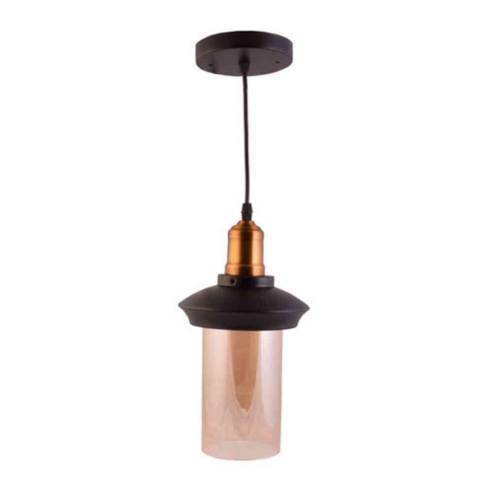 Black Top Brown Glass Pendant Light-Starry Night