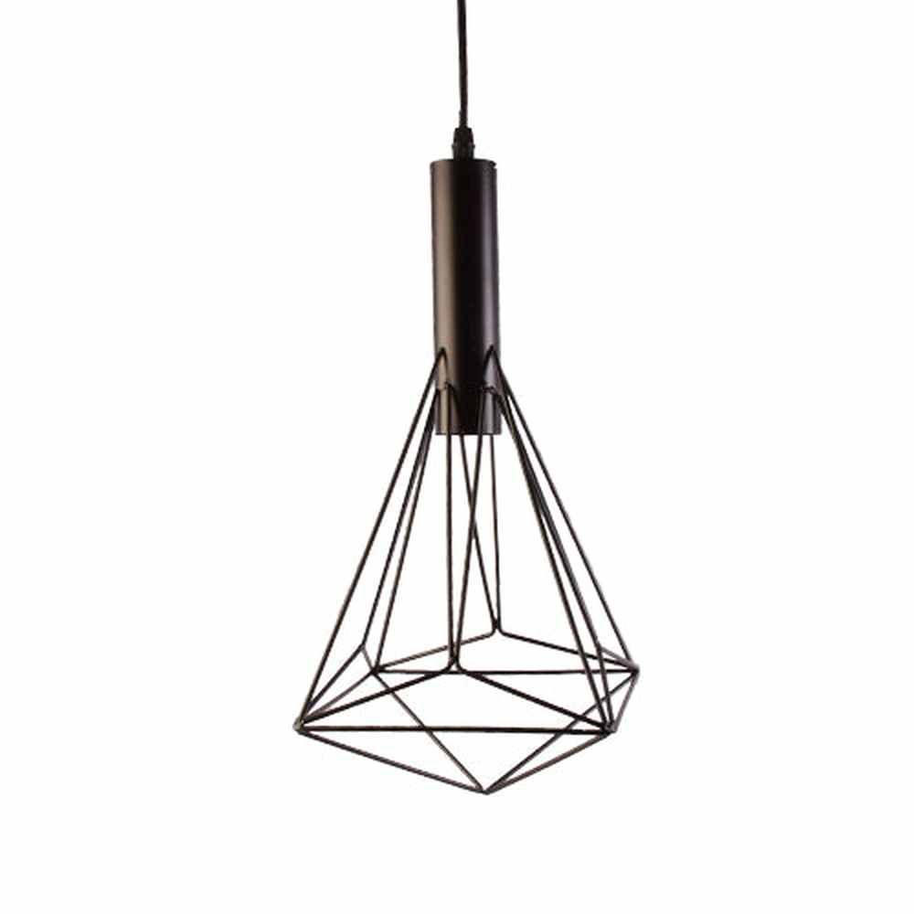 Geometric Pendant Light 1 E27 Holder, Black-Starry Night