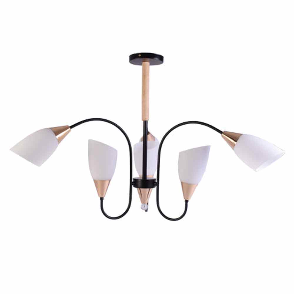 American Flower Chandelier 6 Lights with Glass Shades-Starry Night