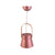 Metal Pendant Light E27 Base Rose Gold with Wood Handle-Starry Night
