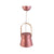 Metal Pendant Light E27 Base Rose Gold with Wood Handle-Starry Night