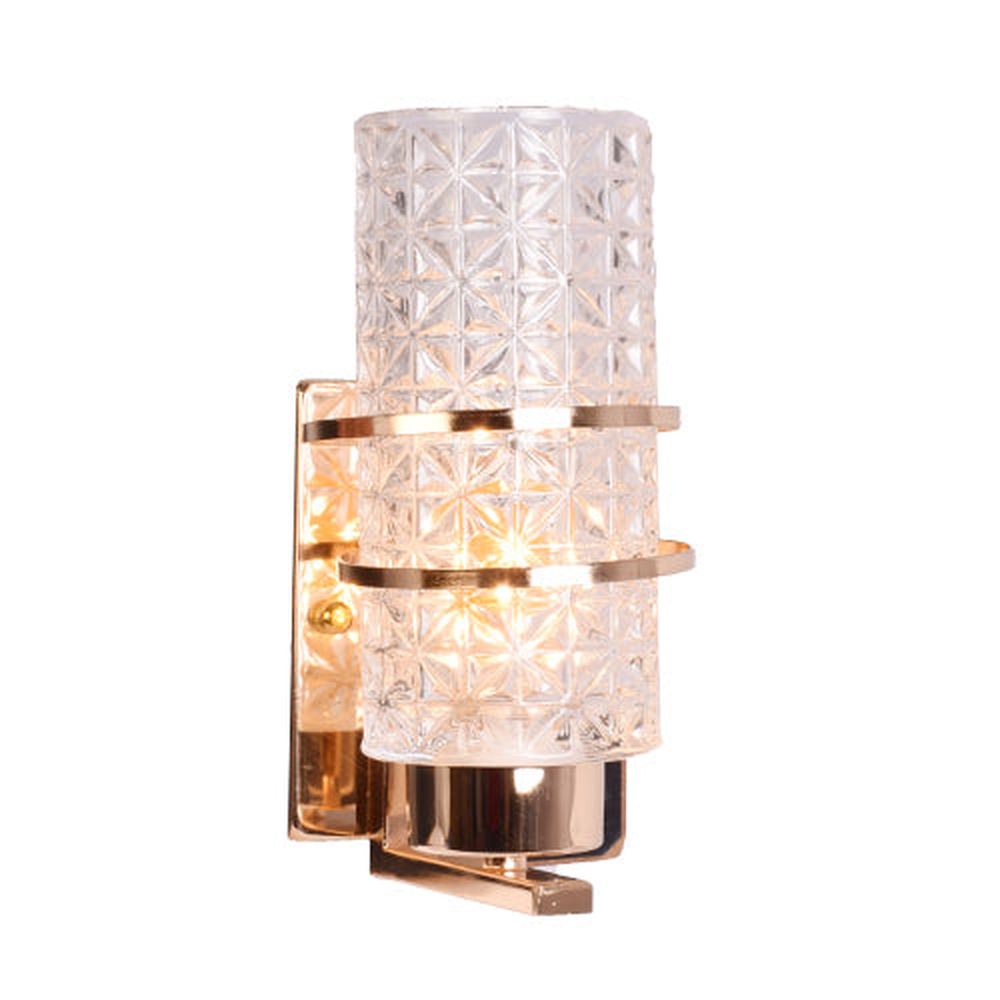 Golden Decorative Wall Light with Crystal Glass Shade, E14-Starry Night