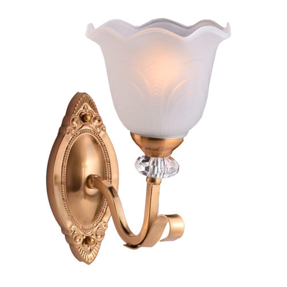 Bronze Color Wall Light with White Glass Shade-Starry Night