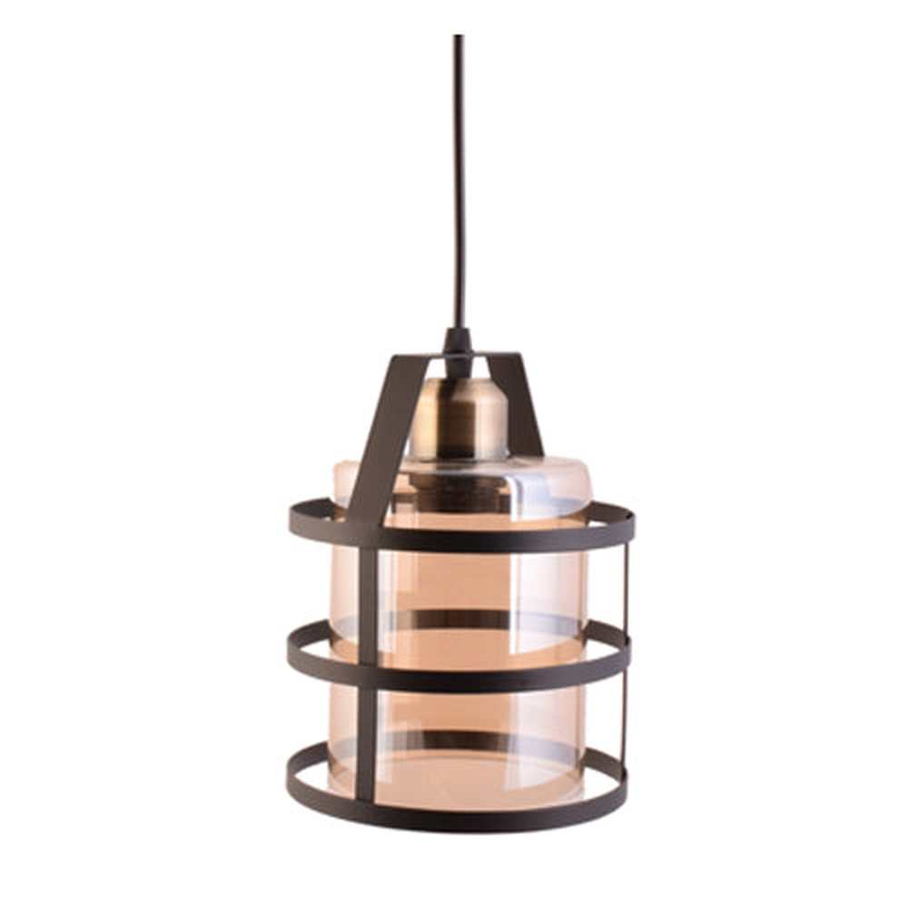 Pendant Light Metal Cage with Glass Shade-Starry Night