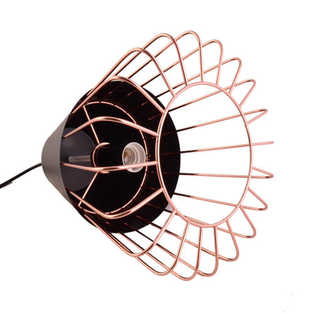 Black Pendant Light with Copper Cage-Starry Night