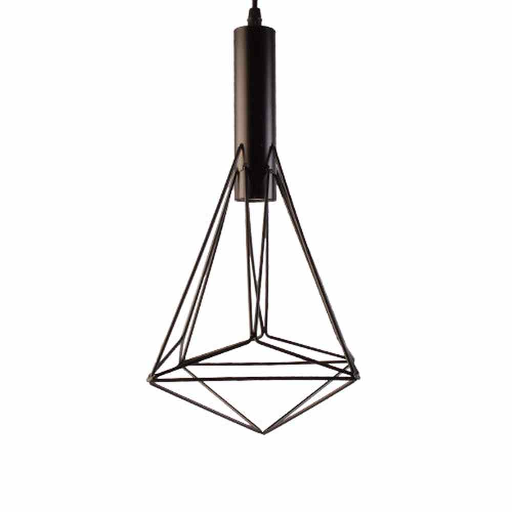 Geometric Pendant Light 1 E27 Holder, Black-Starry Night