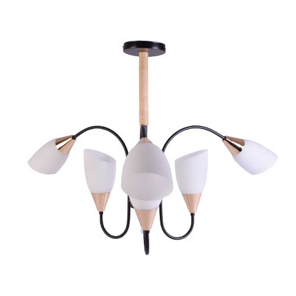 American Flower Chandelier 6 Lights with Glass Shades-Starry Night