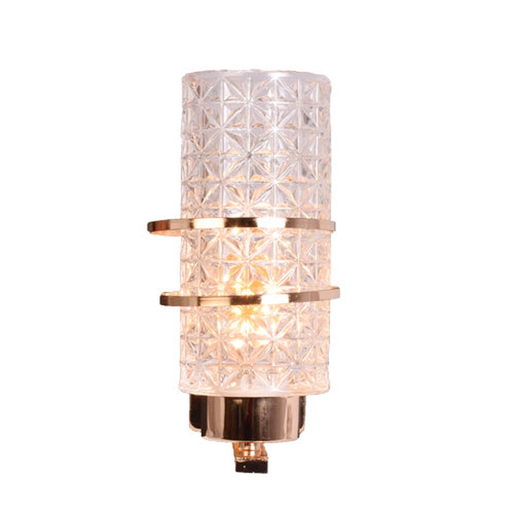 Golden Decorative Wall Light with Crystal Glass Shade, E14-Starry Night