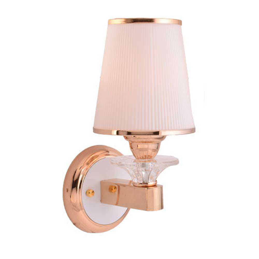 Gold Wall Lamp with White Glass Shade-Starry Night