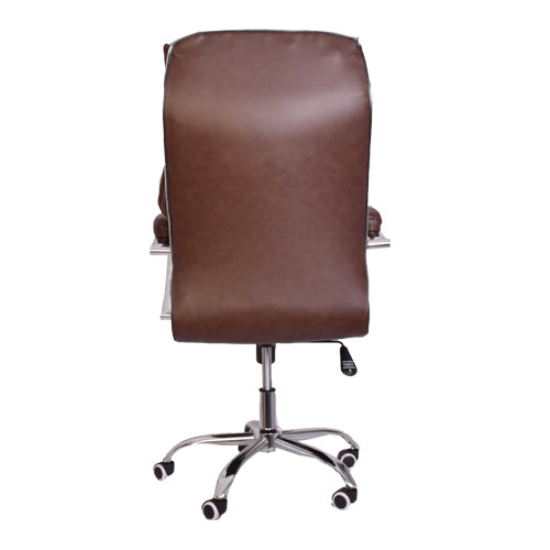 High-Back Brown Executive Office Chair with Armrest-Starry Night