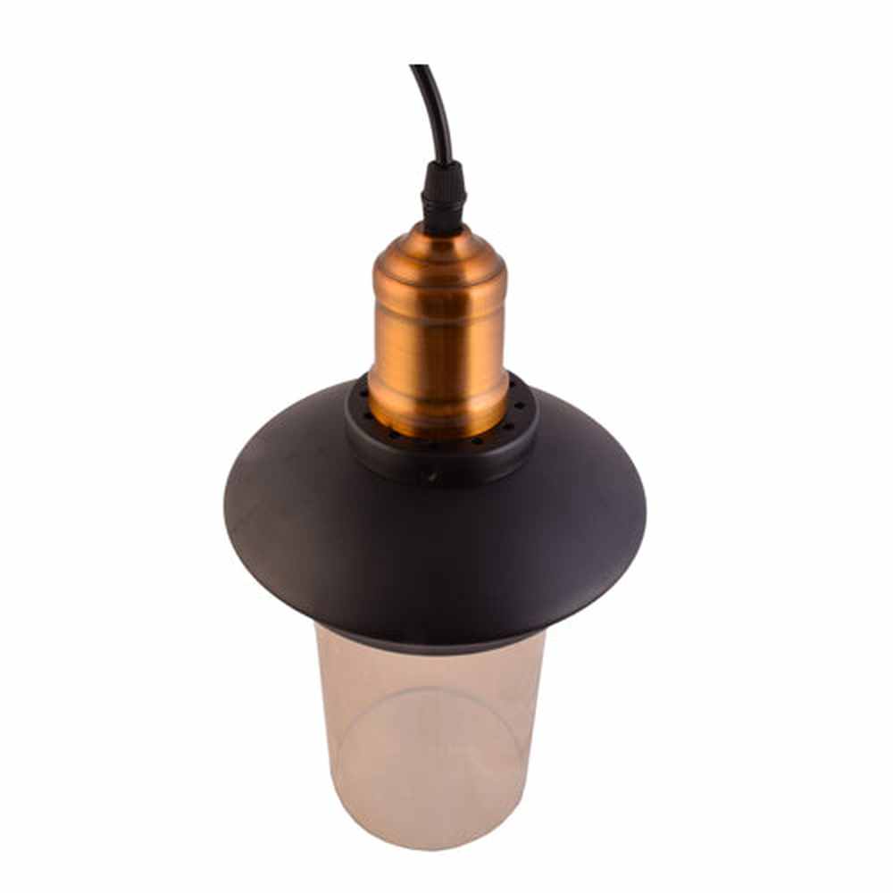 Black Top Brown Glass Pendant Light-Starry Night