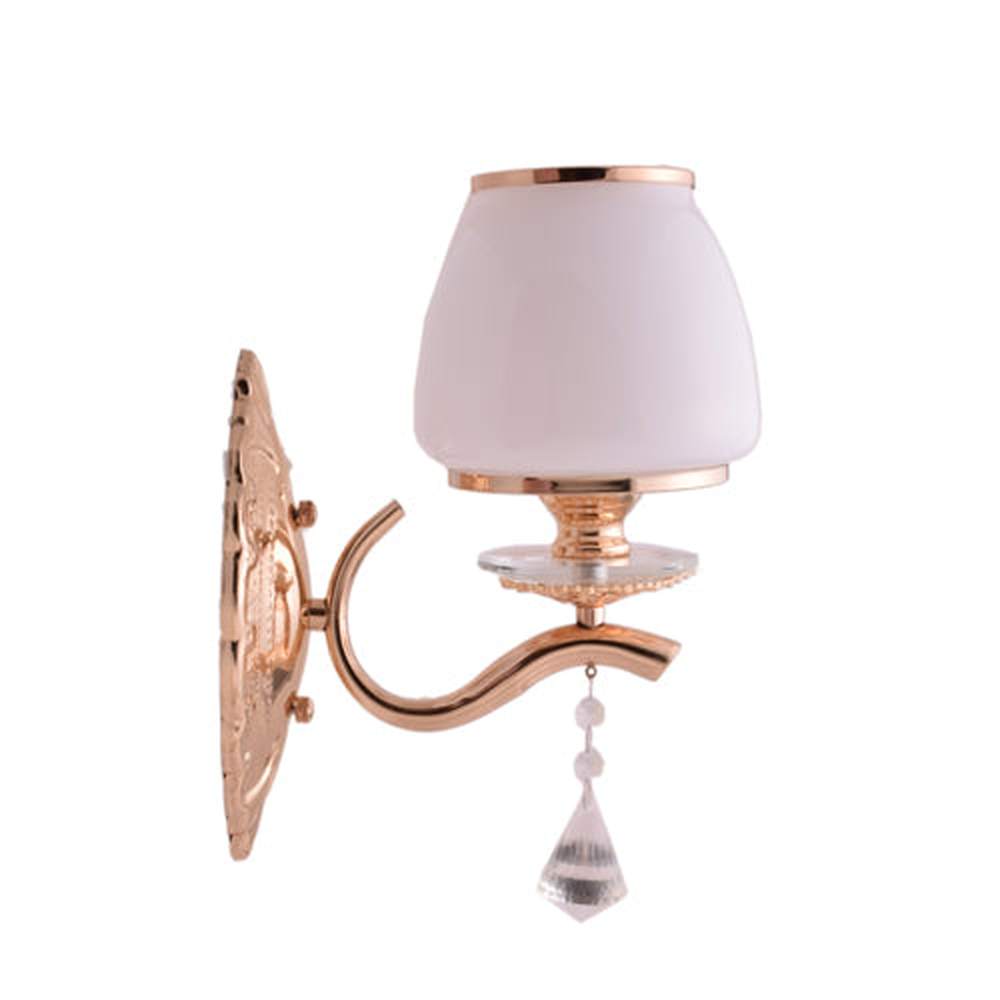 Wall Light Gold with White Shade and Crystals-Starry Night