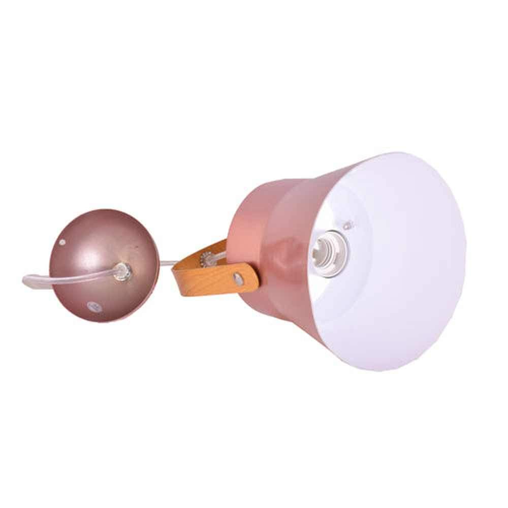 Metal Pendant Light E27 Base Rose Gold with Wood Handle-Starry Night