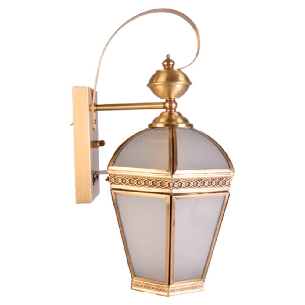 Outdoor Wall Light Copper with Frosted Glass Shade, E27-Starry Night