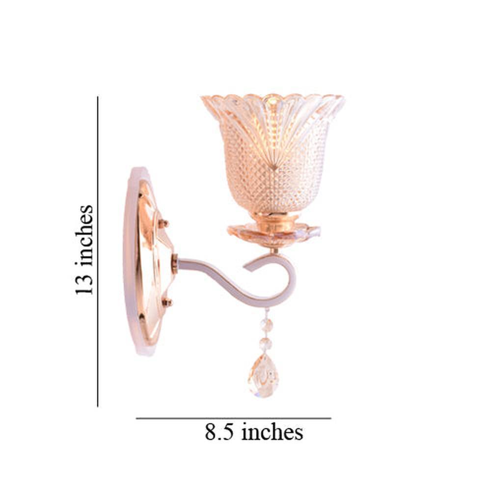 Gold LED Wall Lamp with Glass Shade-Starry Night