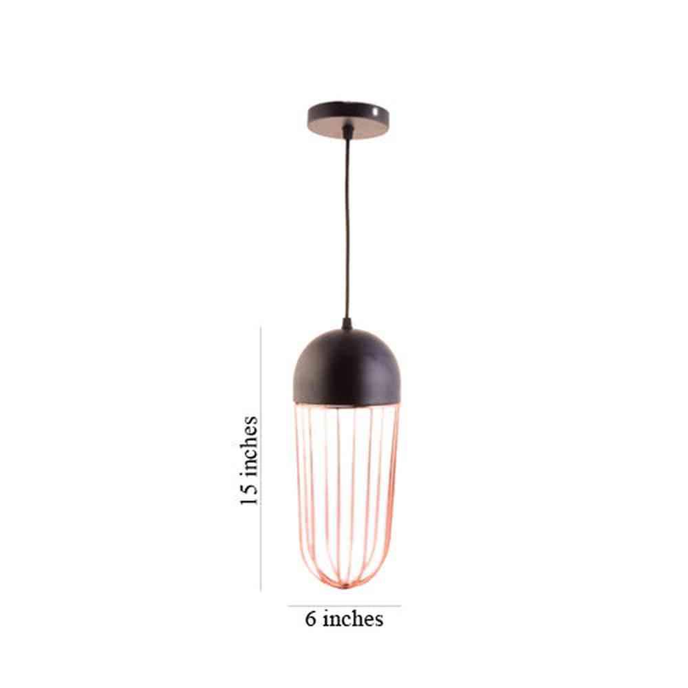 Copper Cage Black Pendant Light with E27 Holder-Starry Night