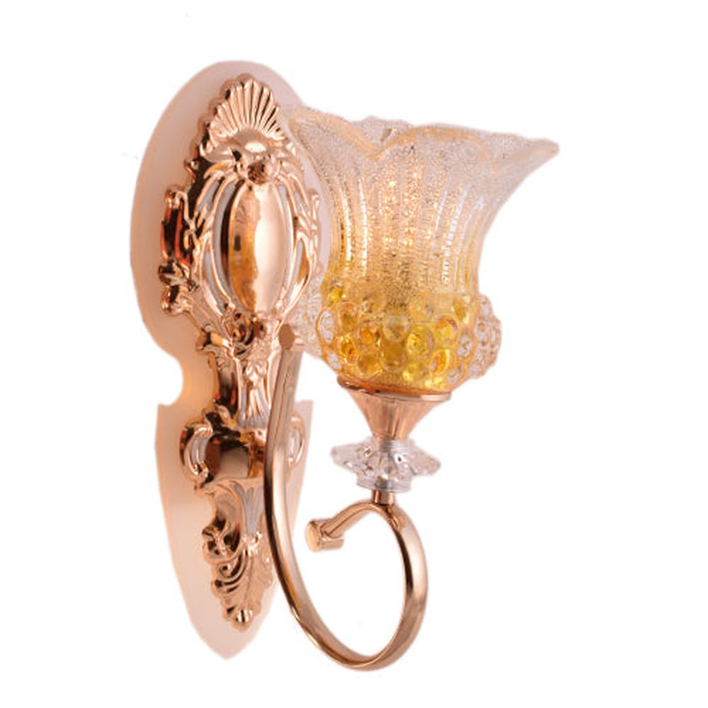 Decorative LED Wall Light with Yellow Glass Shade-Starry Night