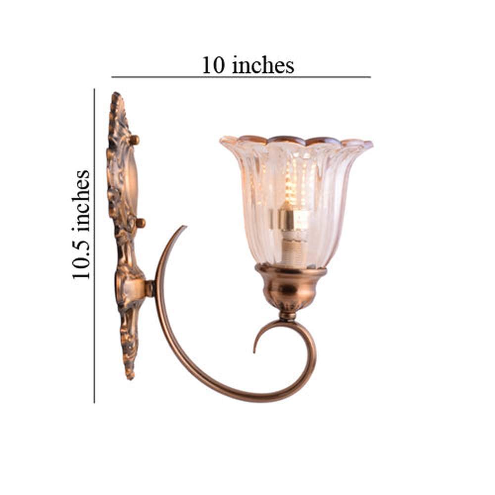 Wall Light with Brown Crystal Shade-Starry Night