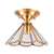 Copper Color American Style E27 Ceiling Light-Starry Night