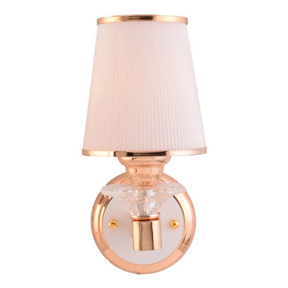 Gold Wall Lamp with White Glass Shade-Starry Night