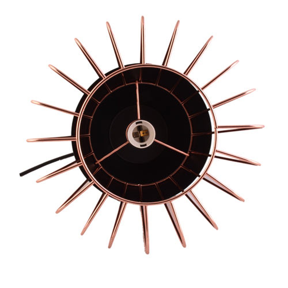 Black Pendant Light with Copper Cage-Starry Night