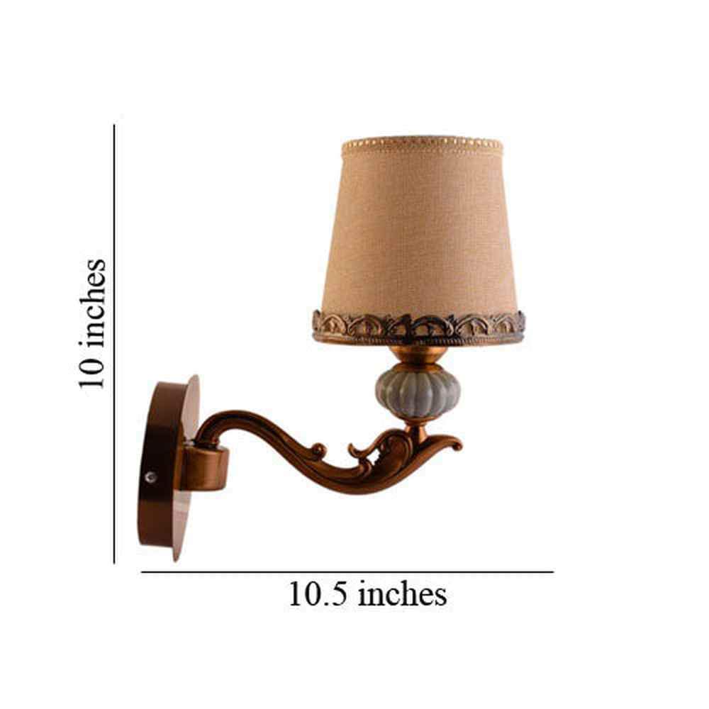 Brown Wall Light with Fabric Shade-Starry Night