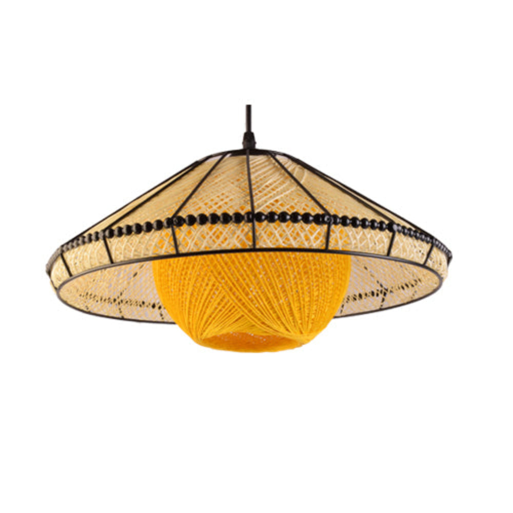 Decorative Pendant Light E27 Holder, Black &amp; Yellow-Starry Night