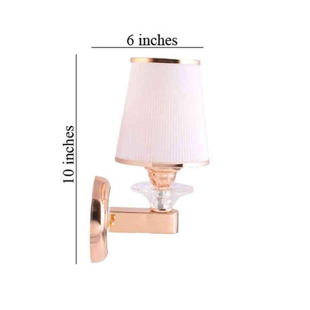 Gold Wall Lamp with White Glass Shade-Starry Night