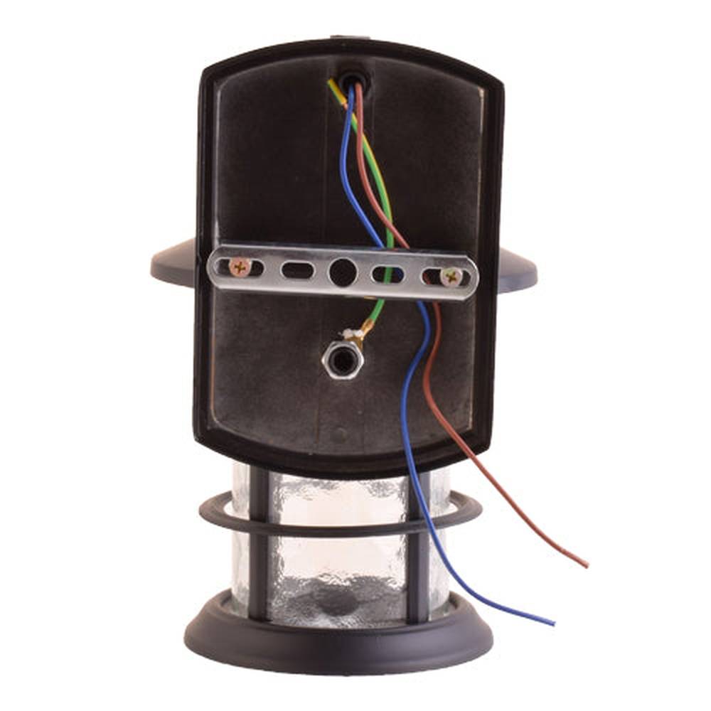 One-Light Outdoor Wall Lantern with Clear Glass, Black-Starry Night