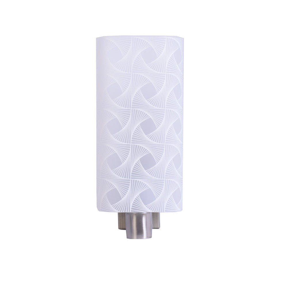 White Glass Wall Light With Print-Starry Night