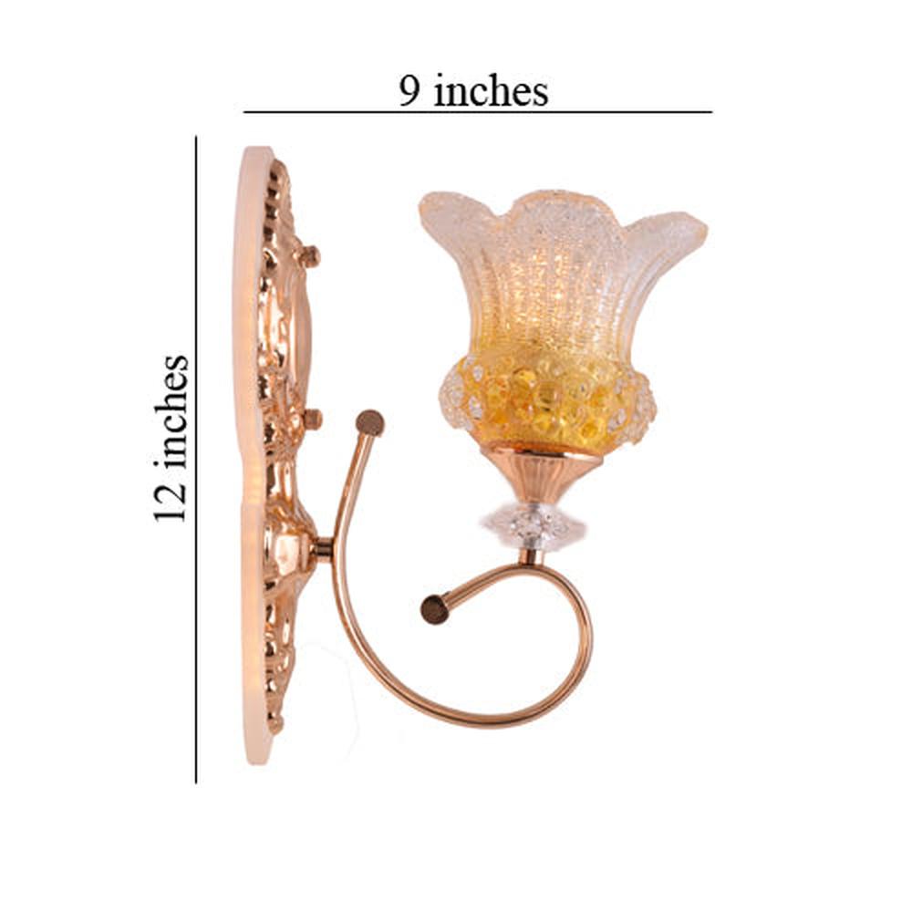 Decorative LED Wall Light with Yellow Glass Shade-Starry Night