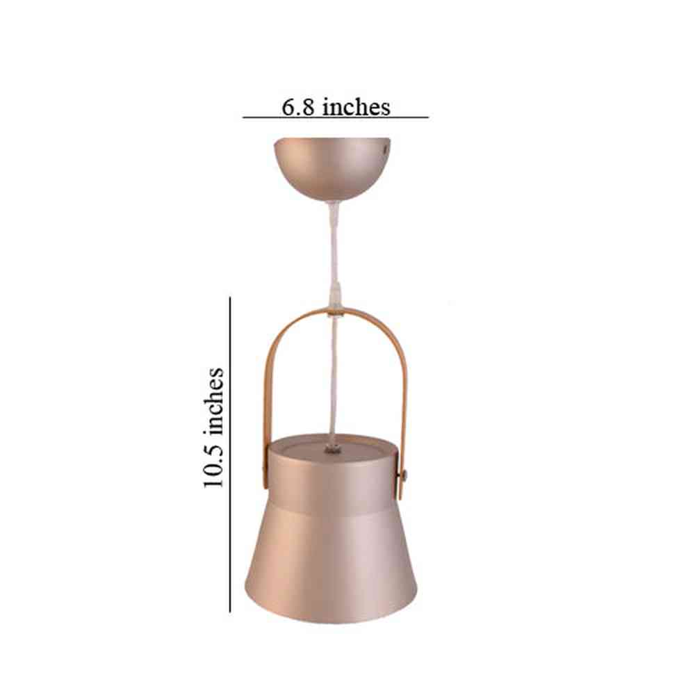 Metal Pendant Light E27 Base Luxury Gold with Wood Handle-Starry Night